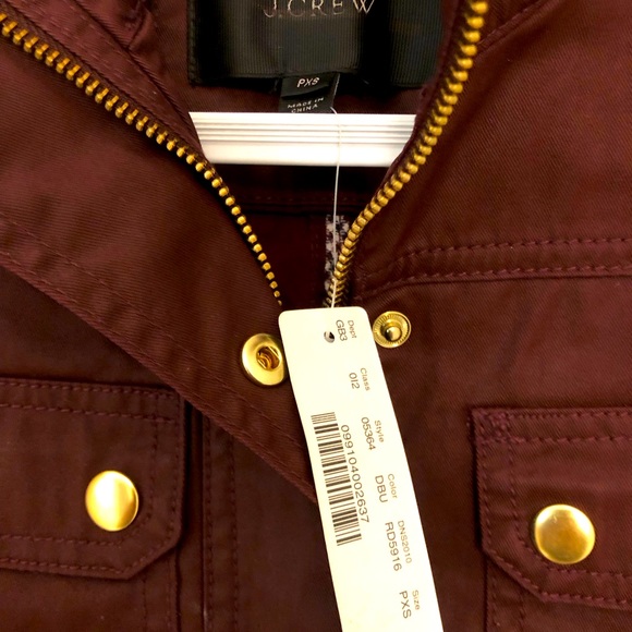 J Crew Maroon Jacket PXS - Picture 3 of 3